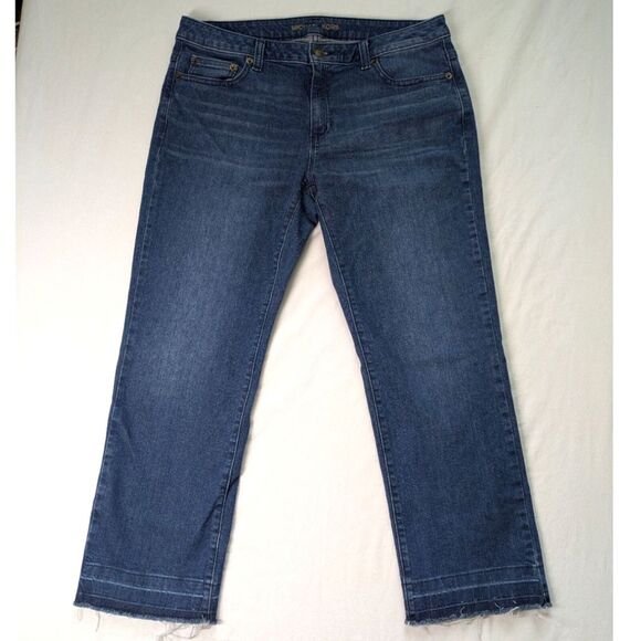 Michael Kors Jeans Womens 8 Raw Hem Cropped Denim‎ Pants - Picture 2 of 9